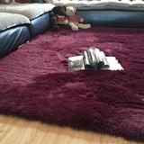 x客厅茶几纯色玫瑰吸尘器珊瑚绒超柔毯半圆形地毯 地垫 床边毯'
