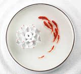 3d树脂 金鱼 立体 树脂画 水起 香薰盘 创意家居摆件 结婚礼物