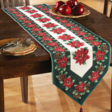慧心巧聚 桌旗欧式现代田园桌布美式乡村提花圣诞装饰餐桌桌旗