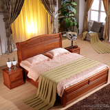 特价实木单人床双人床菠萝格木1.5/1.8米红木大床厂家直销床头柜