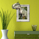 佩格 3D立体墙贴 博物馆装饰壁画 客厅卧室沙发装饰墙贴 恐龙出框