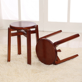 时尚实木凳子简约橡木家用板凳矮凳加固木质圆凳现代宜家家居木凳