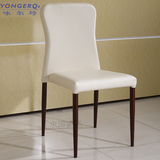 不锈钢餐椅简约后现代布椅子宜家酒店餐厅家用软包咖啡厅椅皮凳