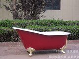 1.4米豪华铸铁小贵妃浴缸/单人铸铁浴缸/古典欧式带脚浴缸1480mm