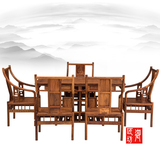 红木茶桌椅组合 中式红木家具花梨木 刺猬紫檀 双用茶台榫卯结构