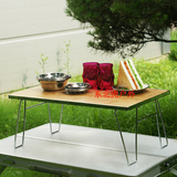 特价新款野餐桌烧烤桌竹木板网桌迷你收纳架折叠桌沥水架户外加强