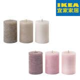IKEA宜家代购 路加 香味阔形蜡烛 香薰蜡烛 多色 3个装