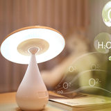 创意蘑菇空气净化器 负离子净化器 LED可充电台灯 USB充插两用