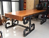 金属实木餐桌椅创意loft工业水管桌椅星巴克咖啡店户外休闲餐桌椅