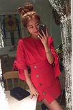 2016韩国东大门代购夏季新款宽松时尚袖臂系带裙摆显瘦衬衫上衣女