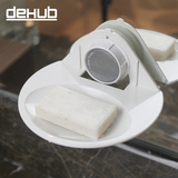 韩国dehub 吸盘肥皂盒 创意沥水香皂盒 浴室时尚壁挂肥皂架 皂托