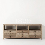 1820出口法国实木家具 法式乡村/美式乡村 老木头电视柜