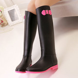韩版超显瘦时尚雨鞋雨靴高筒防滑马靴荧光长筒水鞋女士马丁靴胶鞋