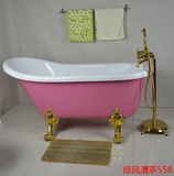 贵妃浴缸亚克力独立式古典欧式落地多彩色保温成人泡澡小户型浴盆