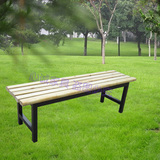 公园排椅户外休闲椅园林椅 铸铁实木防腐木小区休息长排椅长条凳