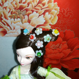 可儿娃娃/芭比/丽芙/ob 古装中国芭比barbie娃娃头饰 整套发饰