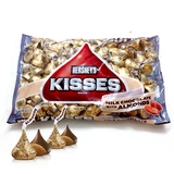 零食美国进口好时KISSES杏仁牛奶巧克力500克喜糖袋装好时巧克力