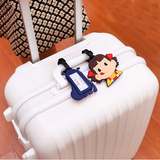 硅胶可爱卡通行李牌旅行箱吊牌 韩国创意托运登机牌行李箱牌挂牌