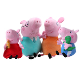 小猪佩奇Peppa Pig粉红猪小妹一家佩佩猪毛绒公仔娃娃玩偶玩具