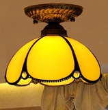 aw圆形欧式客厅灯金色水晶灯吸顶灯简约卧室灯玻璃房间灯饰
