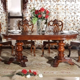 美式实木家居餐椅 美式带屉餐边柜 欧式古典花几 美式实木餐台