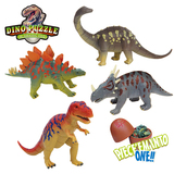 儿童益智恐龙蛋玩具 4D立体拼插拼装恐龙塑料动物模型霸王龙三角