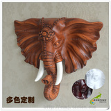 大象头树脂象头壁饰挂件动物壁挂客厅摆设欧式墙上装饰品墙壁挂饰