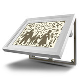 电表箱遮挡箱木框装饰画 可推拉电源多媒体箱抽象艺术画遮盖挂画