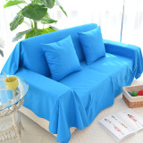 特价包邮纯色防滑全盖沙发巾定做四季布艺沙发套沙发罩纯棉湛蓝色