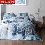 博洋家纺 床上用品 100%天丝活性印花床单四件套-麓蓝盈枝 新品