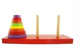 玩具2件包邮 Logwood/乐木 汉诺塔木制叠叠高积木 幼儿益智玩具
