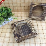 韩国韩式石碗方形木架 木制锅架 石碗架 木碗盒 木盒 木锅架