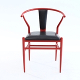 美式铁艺餐椅仿古休闲靠背椅简约现代咖啡办公椅椅子整装是成人