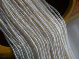 天然淡水珍珠2-3扁圆形馒头珠小珍珠项链半成品diy散珠批发