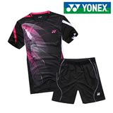 促销2016正品尤尼克斯羽毛球服套装夏男款圆领YY速干短袖运动球衣