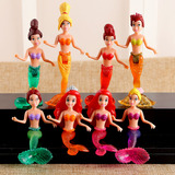 迪士尼disney人鱼公主 美人鱼 人偶公仔8款摆件关节可动 儿童玩具