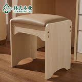 林氏木业现代简约梳妆凳 卧室梳妆台凳子家具 软包板式化妆凳830