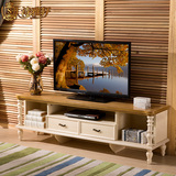 地中海电视柜 美式乡村储物柜客厅卧室简约矮柜窄电视机柜HGML612