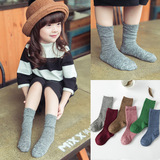 童袜 韩国秋冬新款纯棉袜 复合色堆堆袜 儿童袜子 厂家批发C738