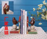 书柜书房摆件 复古小鸟书档创意书架 书靠韩式家居装饰品生日礼物