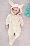 【特价清货不退换】英国NEXT女童宝宝衣服兔子柔软保暖婴儿连体衣
