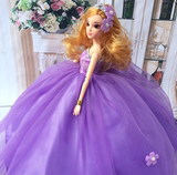 新年礼物 3D真眼芭比娃娃婚纱衣服女孩玩具新娘生日礼物单个礼盒