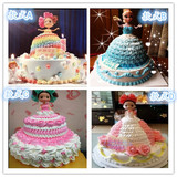 个性创意芭比迷糊娃娃公主生日蛋糕儿童宝宝周岁满月蛋糕深圳同城
