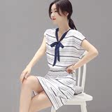 夏装夏季韩版连衣裙修身新款短袖女装专柜2016适合官方通勤阿玛施