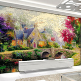 启点防水立体大型壁画墙纸卧室客厅电视机背景墙环保壁纸油画风景