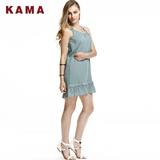 KAMA 卡玛 夏季款女装 荷叶边裙摆舒适吊带连衣裙 7214173