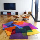 个性不规则彩色地毯简约现代客厅茶几地毯卧室床边办公室地毯定制