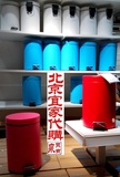 北京宜家代购 玛莎VORGOD 踏板式垃圾桶 粉或蓝红白色 3公升