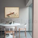 璞图艺术微喷现代日式餐厅装饰画浮世绘小品鱼类推荐无框有框画