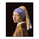 【佳彩天颜】diy数字油画  维梅尔-戴珍珠耳环的少女 世界名画